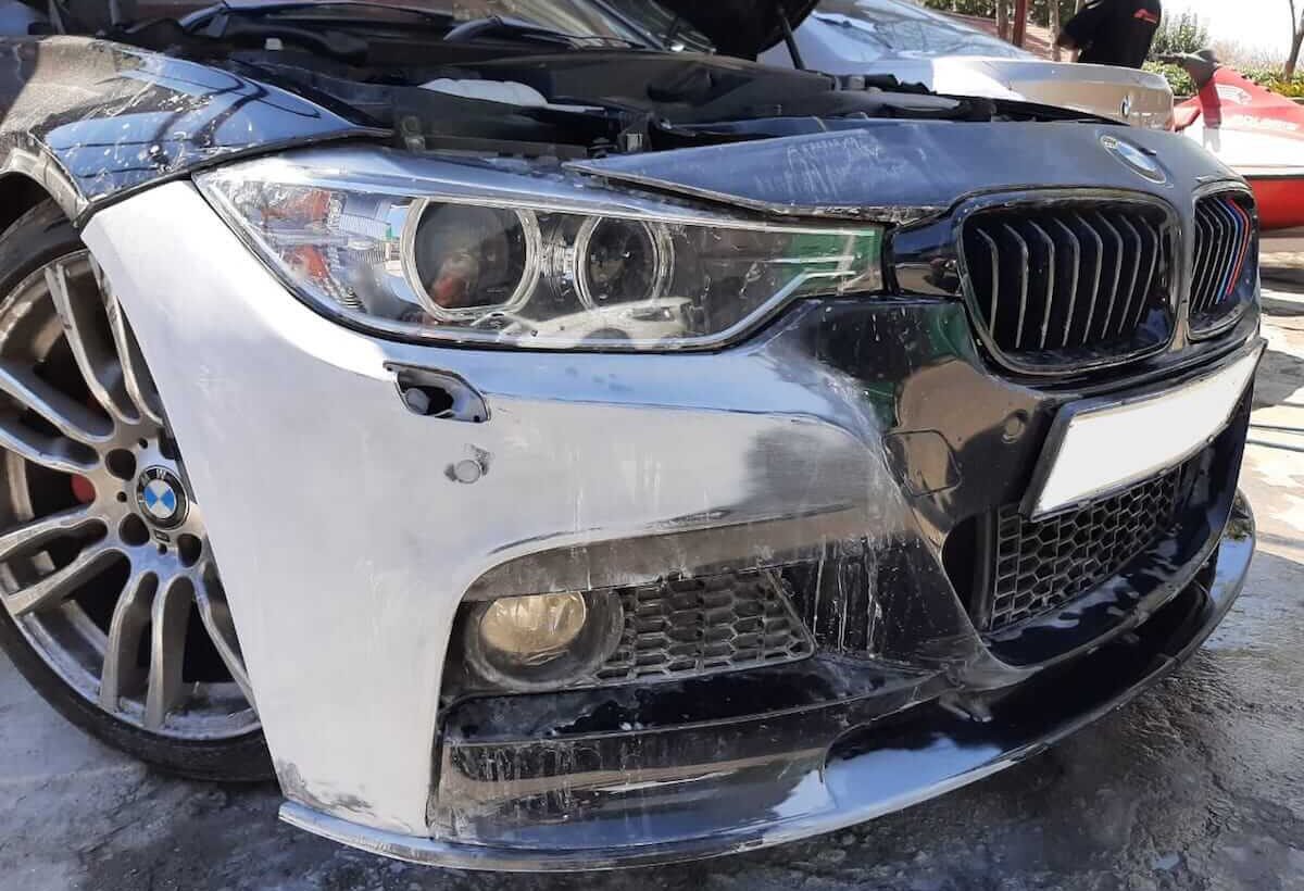 BMW 3 Series F30 Front Bumper Damage Repaired