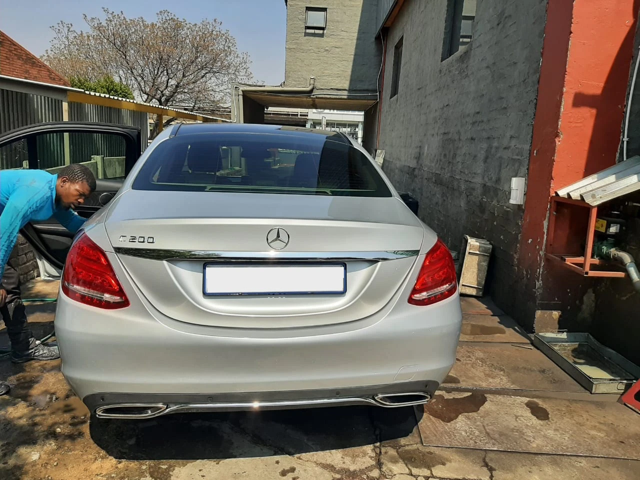 Mercedes-Benz C200 Bumper & Fender Repair — Mercedes Benz C200 205 rear bumper damage