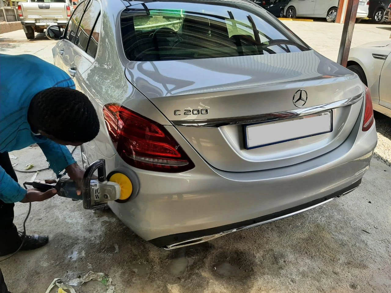 Mercedes-Benz C200 Bumper & Fender Repair — Mercedes Benz C200 205 rear bumper repair