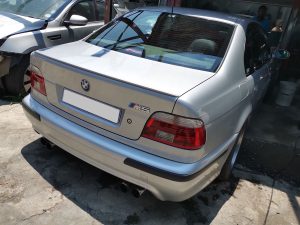 BMW M5 E39 - front bumper damage and oil leak repair at GP Motor Works