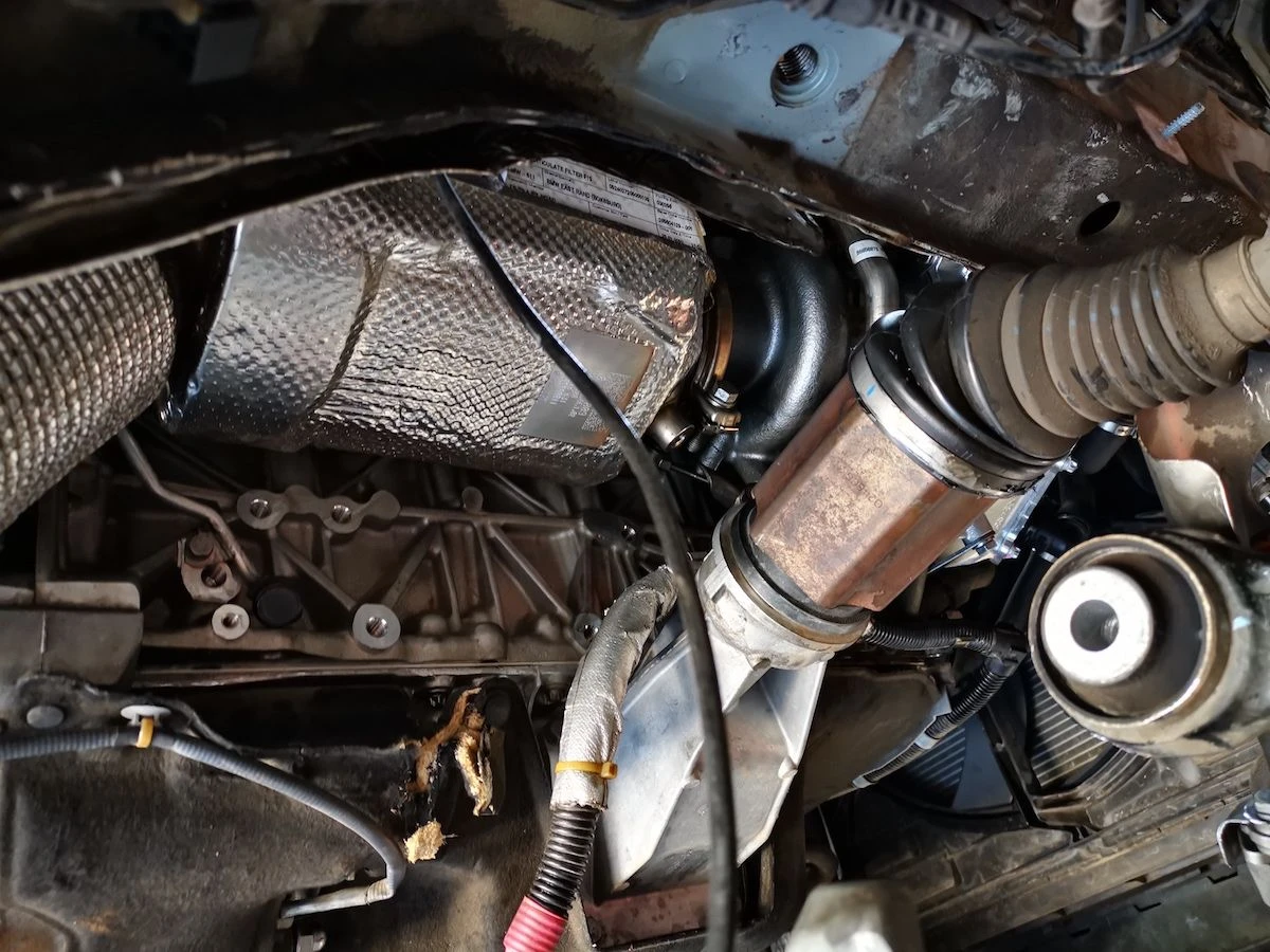 BMW X5 M50d Turbo & DPF Repair — BMW X5 F15 M50d Turbos recon new DPF installed