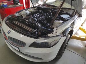 BMW Z4 - car overheating due to blown head gasket repaired by GP Motor Works