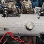 BMW 2002ti engine - car in for engine tuneup to stop black exhaust emissions at GP Motor Works