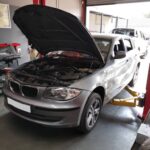 BMW 118i with major water leaks in for repair at GP Motor Works