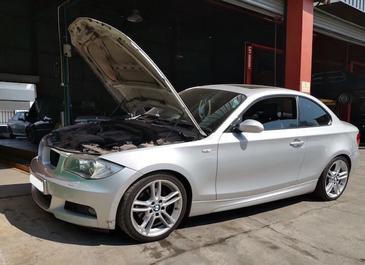 Oil and Coolant Leaks: Why Early Diagnosis Matters — BMW 135i waterpump and thermostat repairs